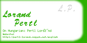 lorand pertl business card